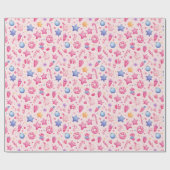 「キャンディランド・クリスマス・スターズ・パターン」 ラッピングペーパー (フラット)