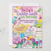 キャンディランド スイーティー バースデー パーティー ご招待 招待状 (裏面)