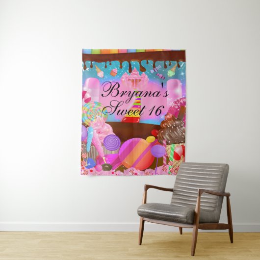 キャンディランド スウィート16 バースデーパーティー 背景 タペストリー (インサイチュ)