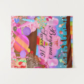 キャンディランド スウィート16 バースデーパーティー 背景 タペストリー (正面(横))