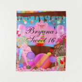 キャンディランド スウィート16 バースデーパーティー 背景 タペストリー (正面)