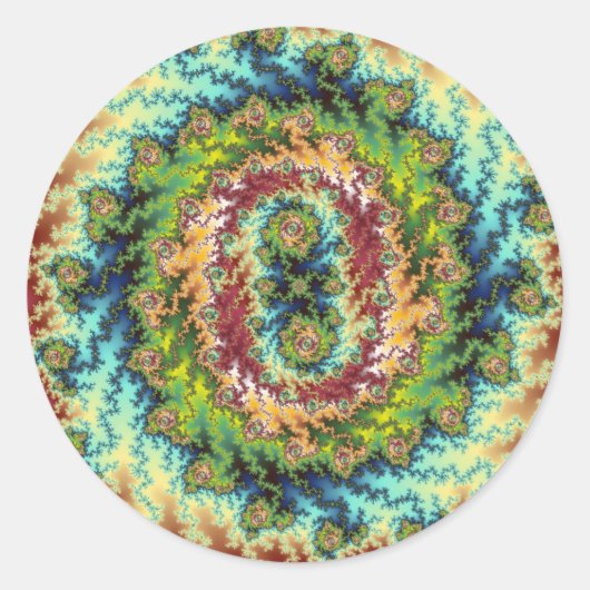 キャンディランド – フラクタルステッカー ラウンドシール (正面)