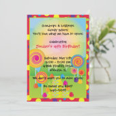 キャンディランド:赤い甘い甘い棒つきキャンデーキャンディ 招待状 (スタンド正面)