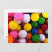 キャンディレインボーガムのボール ポストカード (正面/裏面)