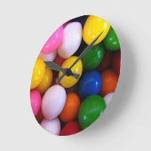 キャンディレインボーガムのボール ラウンド壁時計 (傾斜)