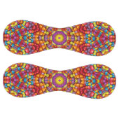 キャンディレッドイエローオレンジヴィンテージ万華鏡のように千変万化するパターン ソフトボール (パネル)