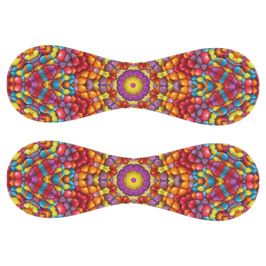 キャンディレッドイエローオレンジヴィンテージ万華鏡のように千変万化するパターン ソフトボール (パネル)