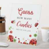 キャンディーがバグを愛している数を推測する赤ちゃんシャワーのサイン 台座サイン (インサイチュ)