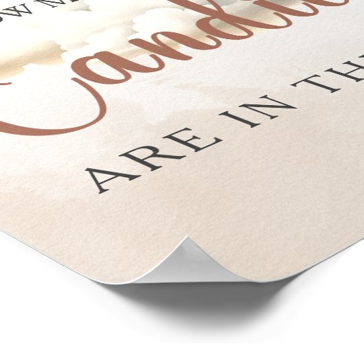 キャンディーが赤ちゃんシャワーを浴びるゲームの数を推測する ポスター (角)