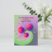 キャンディーとお菓子の誕生日パーティーの招待状 招待状 (スタンド正面)