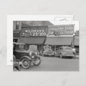 キャンディーとアイスショップ、1938年 ポストカード (正面/裏面)