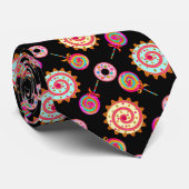 キャンディーとケーキ ブラック ネクタイ (ロール)