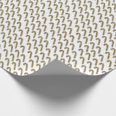 キャンディーのクリスマスパターン。白地に金色 ラッピングペーパー (角)