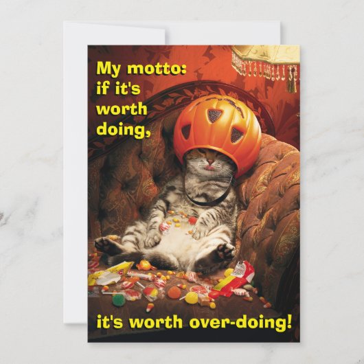 キャンディーの下の猫 招待状 (正面)