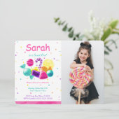 キャンディーの写真招待状 招待状 (スタンド正面)