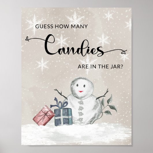 キャンディーの数を推測する ポスター (正面)