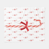 キャンディーの杖 フリースブランケット (正面(横))