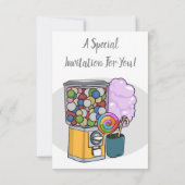 キャンディーの漫画イラスト 招待状 (裏面)