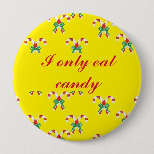 キャンディーの缶とリボン 缶バッジ (正面)
