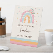 キャンディーの赤ちゃんシャワーゲームの台座の数を推測 台座サイン (インサイチュ)