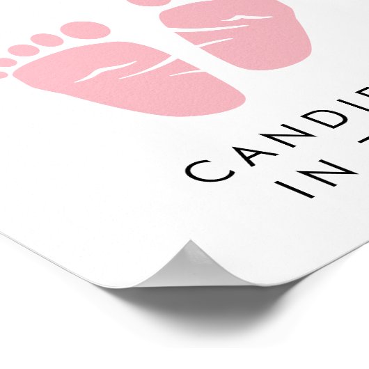 キャンディーの赤ちゃん女の子のシャワーゲームの数を推測 ポスター (角)