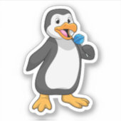 キャンディーを持ったペンギン シール (正面)