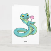 キャンディーを持つヘビ カード (裏面)