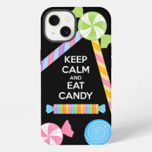 キャンディーを食べる Keep Calm スマホケース