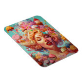 キャンディーアイスクリームガールシュールファンタジーアート マグネット (右側)