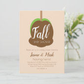 キャンディーアップルキャラメル秋のベイビーシャワー招待状 招待状 (スタンド正面)