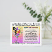 キャンディーアップルマルティーニレシピカードはがき ポストカード (スタンド正面)