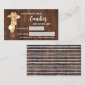 キャンディーカウボーイベビーシャワーゲームカードの数 プレイスカード (正面/裏面)