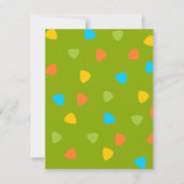 キャンディーカラーの恐竜 招待状 (裏面)