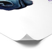 キャンディーカラーの水彩ユニコーンIII ポスター (角)