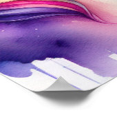 キャンディーカラーの水彩ユニコーンVII ポスター (角)