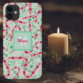 キャンディーキャンズオングリーンハイブグラデーションリッドペイズリー iPhone 11 ケース