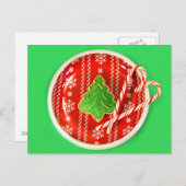 キャンディーキャンヌとクリスマスツリーのクッキー シーズンポストカード (正面/裏面)