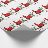 キャンディーキャン付き西クリスマスカウボーイブーツ ラッピングペーパー (角)