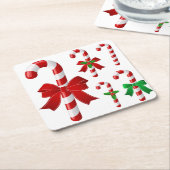 キャンディーキャン スクエアペーパーコースター (アングル)