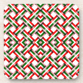 キャンディーキースクリスマスシームレスフラットホリデーカード コースター