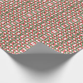 キャンディーキースクリスマスシームレスフラットホリデーカード ラッピングペーパー (角)