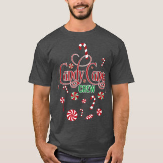 キャンディーキースクルーおもしろいクリスマス菓子Xma Tシャツ