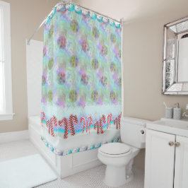 キャンディーキーンの森と魔法クッキーシュガー雪 シャワーカーテン