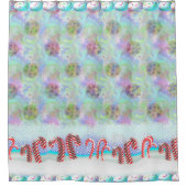 キャンディーキーンの森と魔法クッキーシュガー雪 シャワーカーテン (正面)