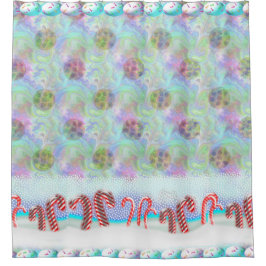 キャンディーキーンの森と魔法クッキーシュガー雪 シャワーカーテン