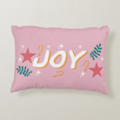 キャンディークリスマスピンクかわいらしトレンディーフェミニン アクセントクッション (裏面)