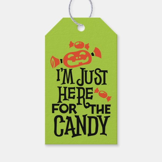 キャンディーグリーンハローウィンパーティ ギフトタグ (正面)