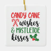 キャンディーケインの願いとミスタントーのキス セラミックオーナメント (正面)