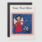 キャンディーケインエンジェルキャットクリスマスフォークアート (正面/裏面)