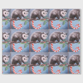 キャンディーケインオポッサムラッピング紙 ラッピングペーパー (フラット)